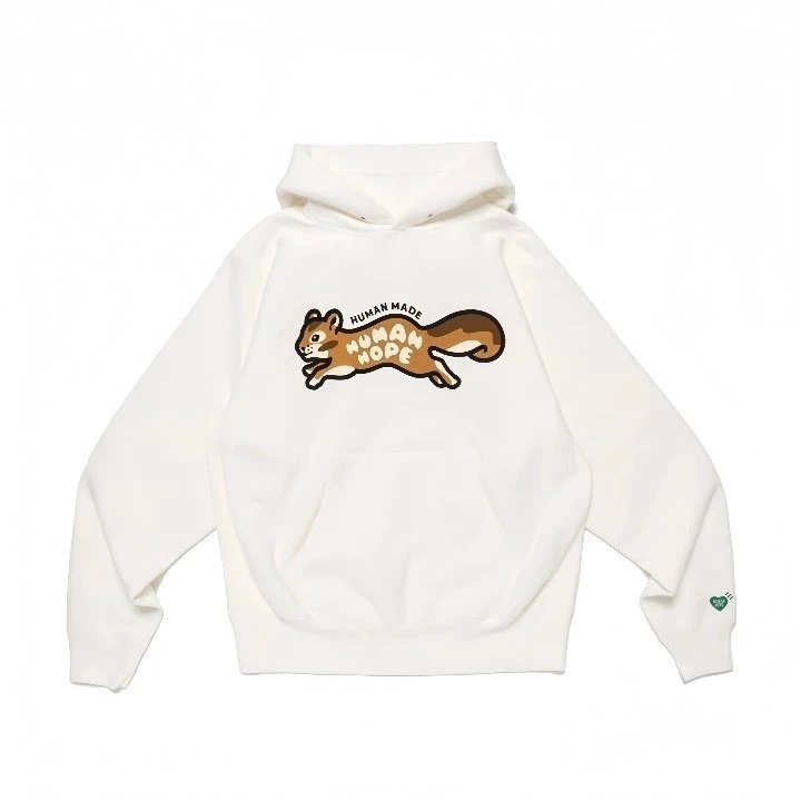 WOMANBY A VOYVES Squirrel Hoodie Forest Green Hoodie - 7