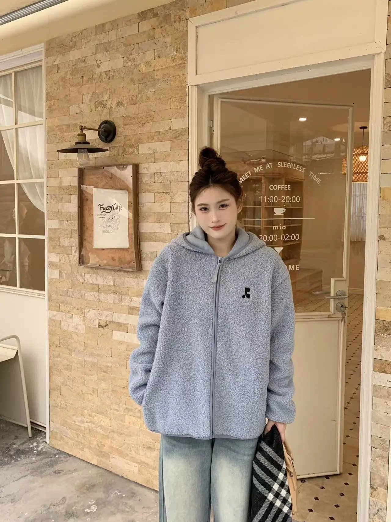 GRA Fleece Hoodie Beige Outerwear - 29