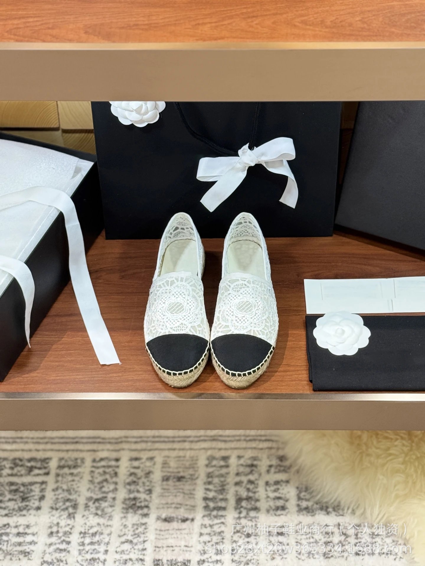 Chanel CC Logo Tweed Espadrille Loafers Gold Toe Women's Casual Shoes - 19