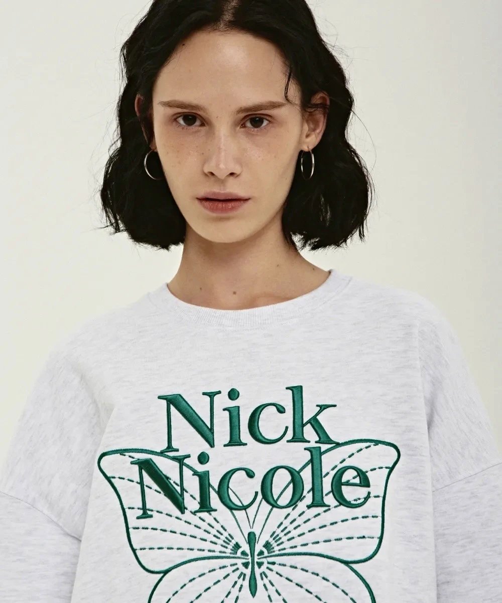 Nick Nicole Butterfly Graphic Sweatshirt Black - 75
