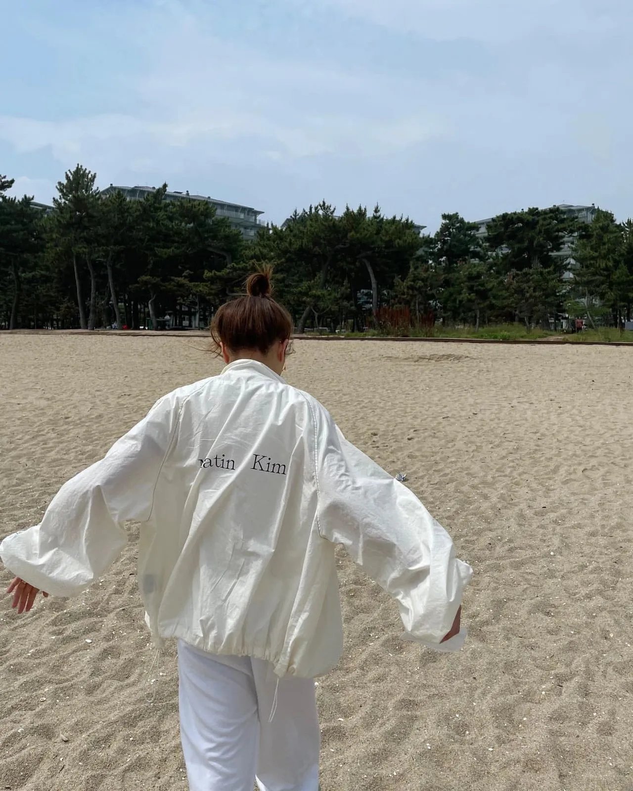 Matin Kim Windbreaker White Outerwear - 30