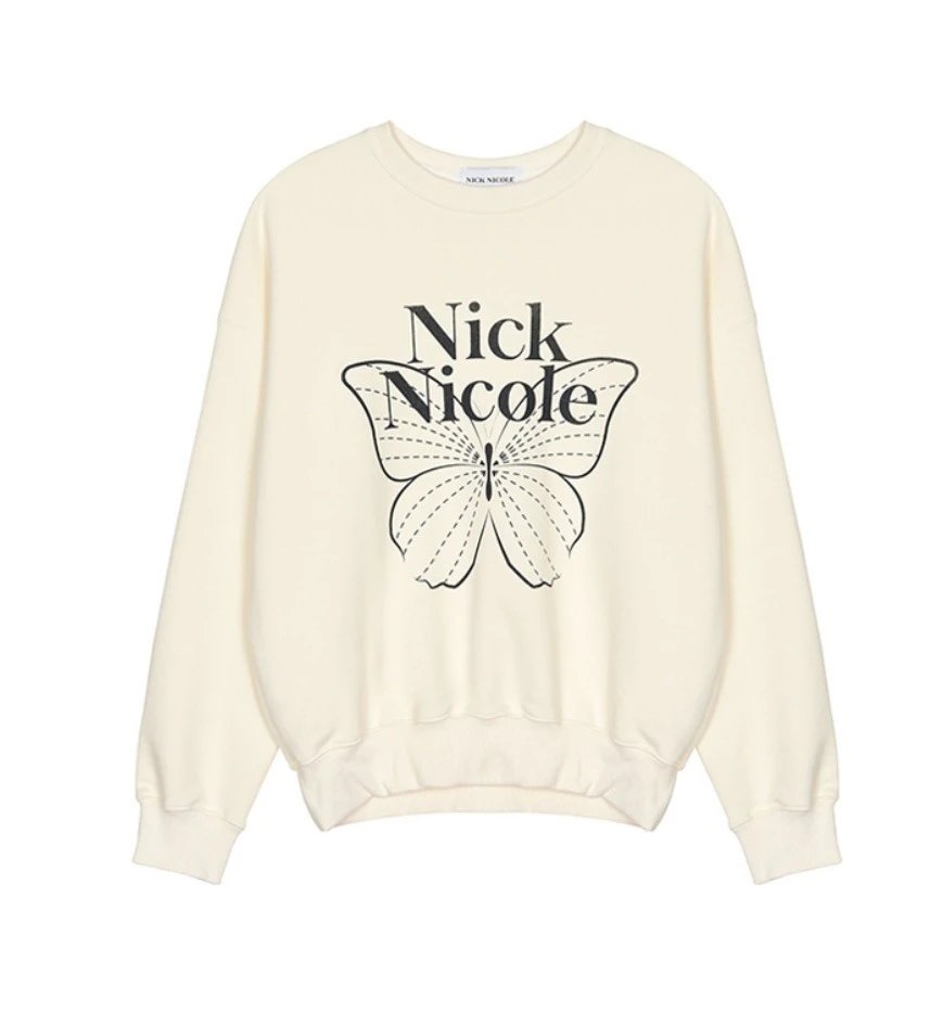 Nick Nicole Butterfly Graphic Sweatshirt Black - 11
