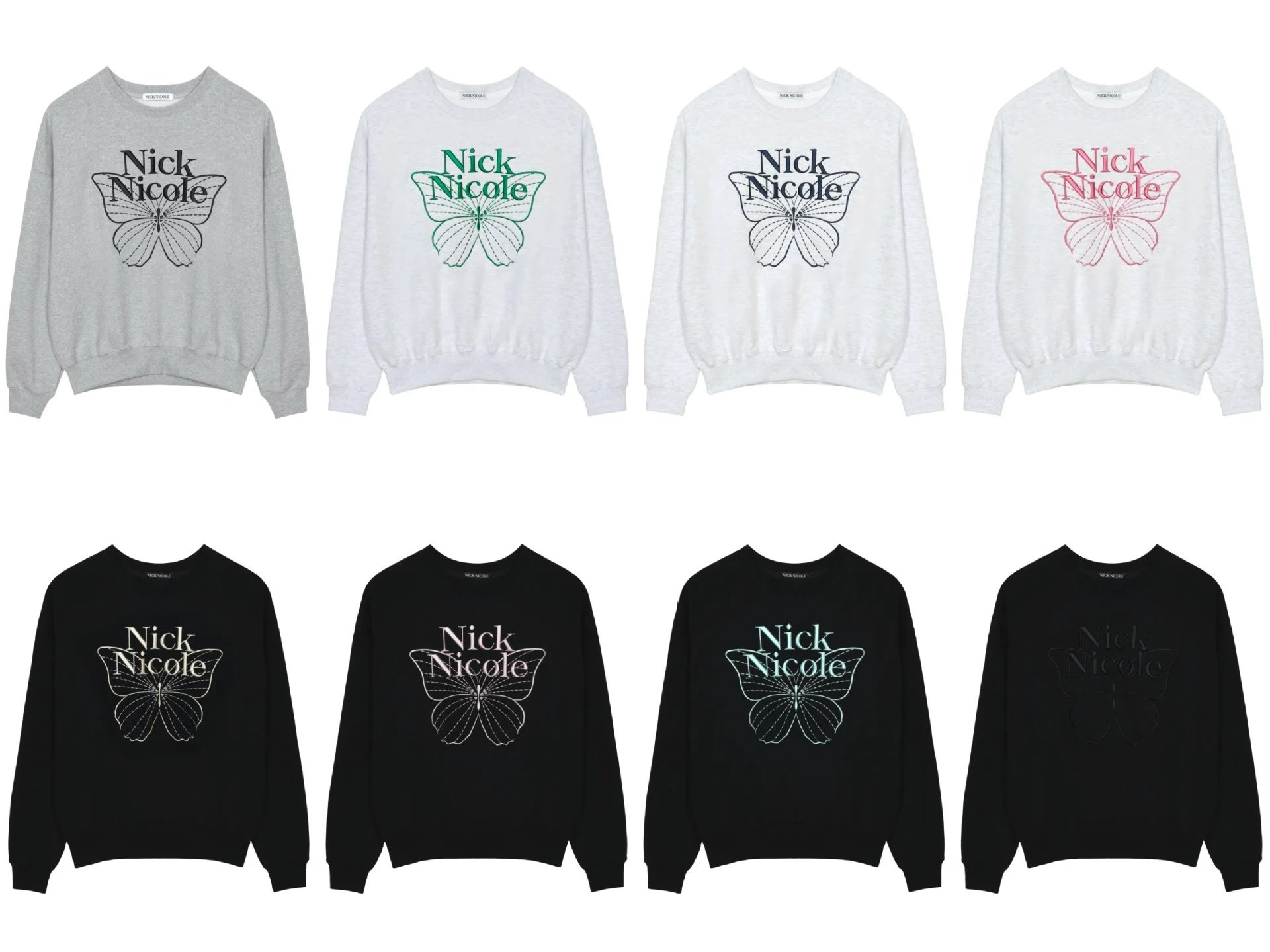 Nick Nicole Butterfly Graphic Sweatshirt Black - 54