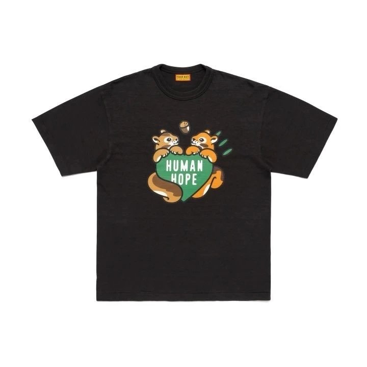 Human Hope Squirrel Heart Graphic T-Shirt White - 6