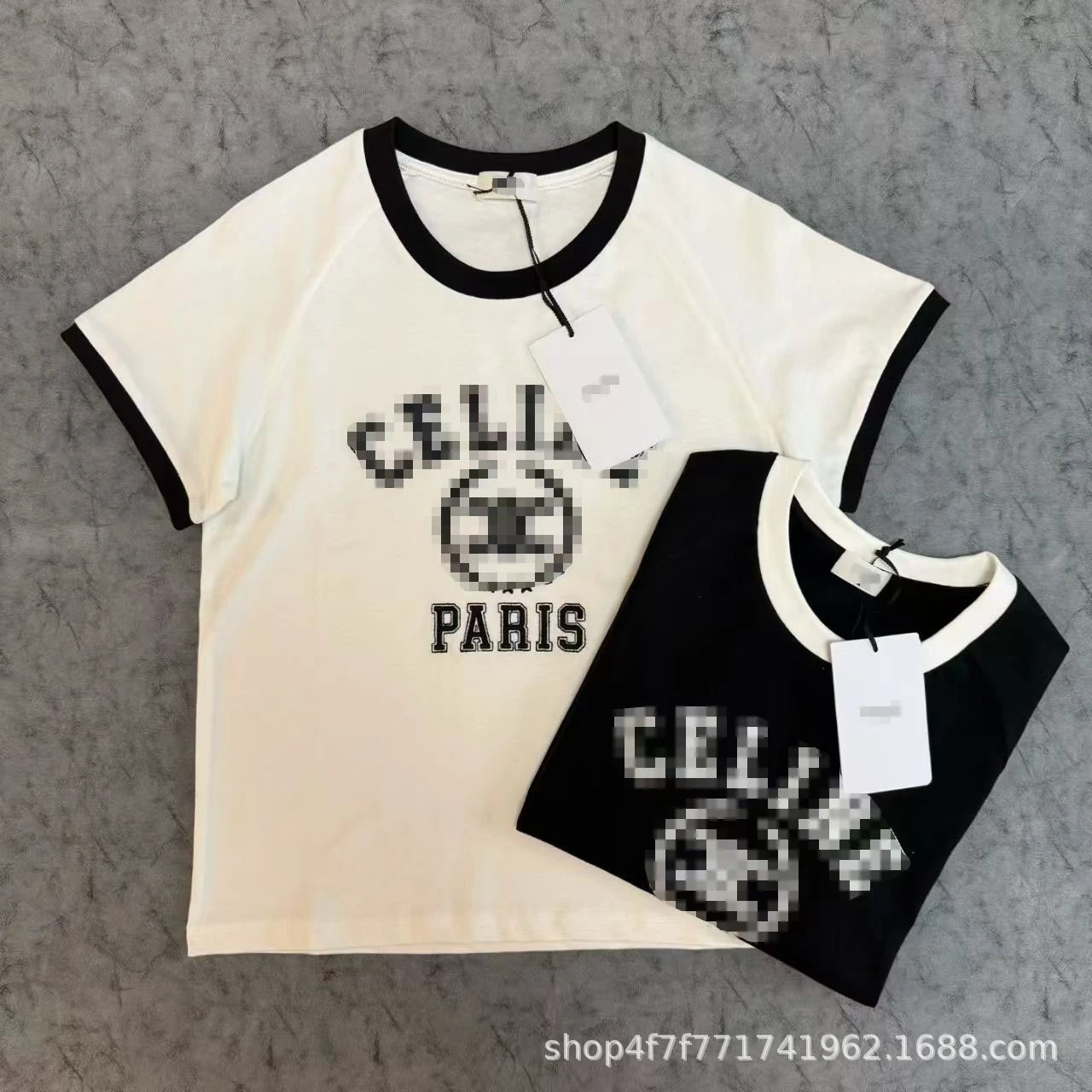 Off-White Pixelated Logo Ringer T-Shirt White/Black - 4