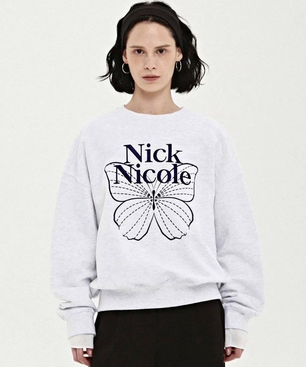 Nick Nicole Butterfly Graphic Sweatshirt Black - 78