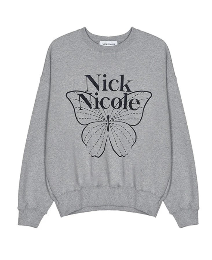 Nick Nicole Butterfly Graphic Sweatshirt Black - 19