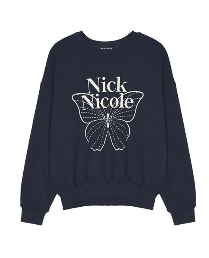 Nick Nicole Butterfly Graphic Sweatshirt Black - 6