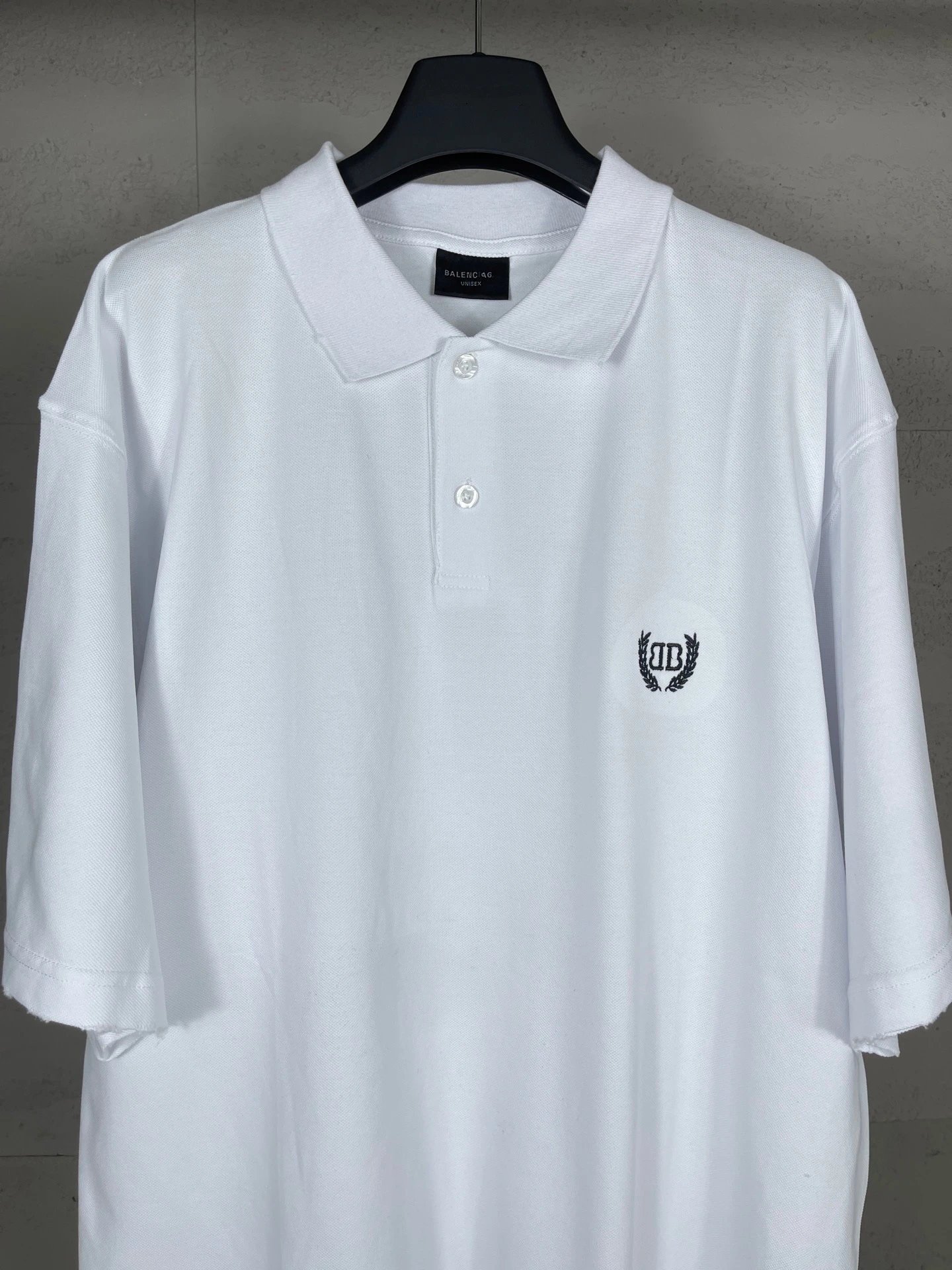 Balenciaga Logo-Embroidered Black Polo - 6