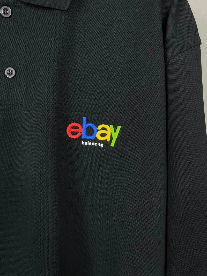 Balenciaga x eBay Rainbow Logo Polo Black - 8