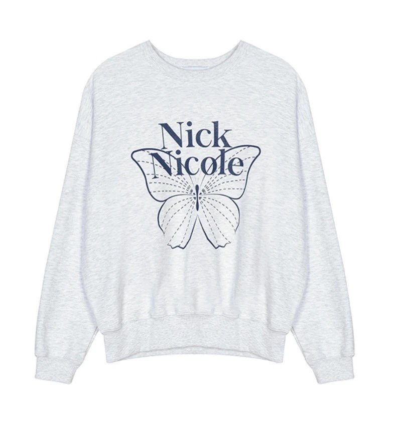 Nick Nicole Butterfly Graphic Sweatshirt Black - 16