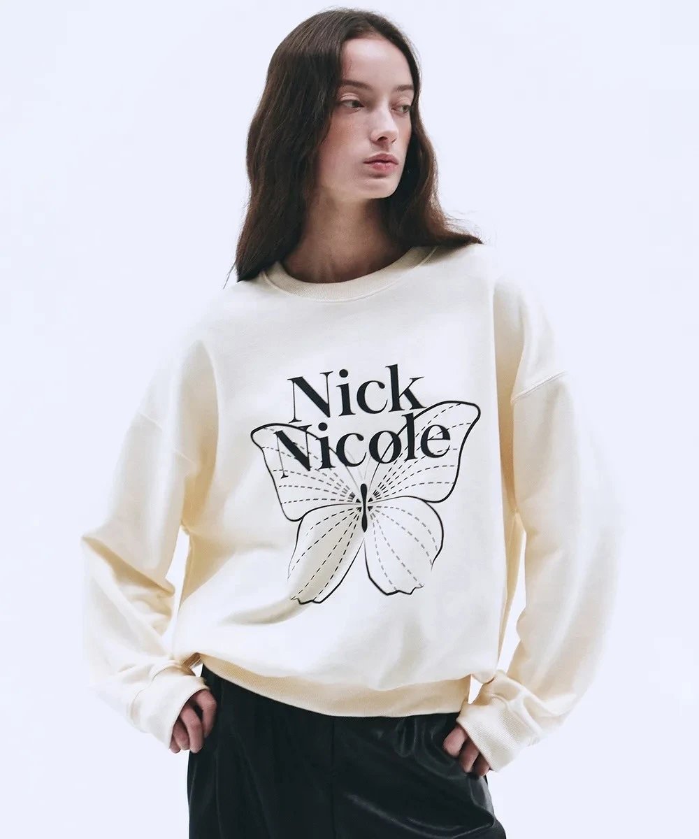 Nick Nicole Butterfly Graphic Sweatshirt Black - 36