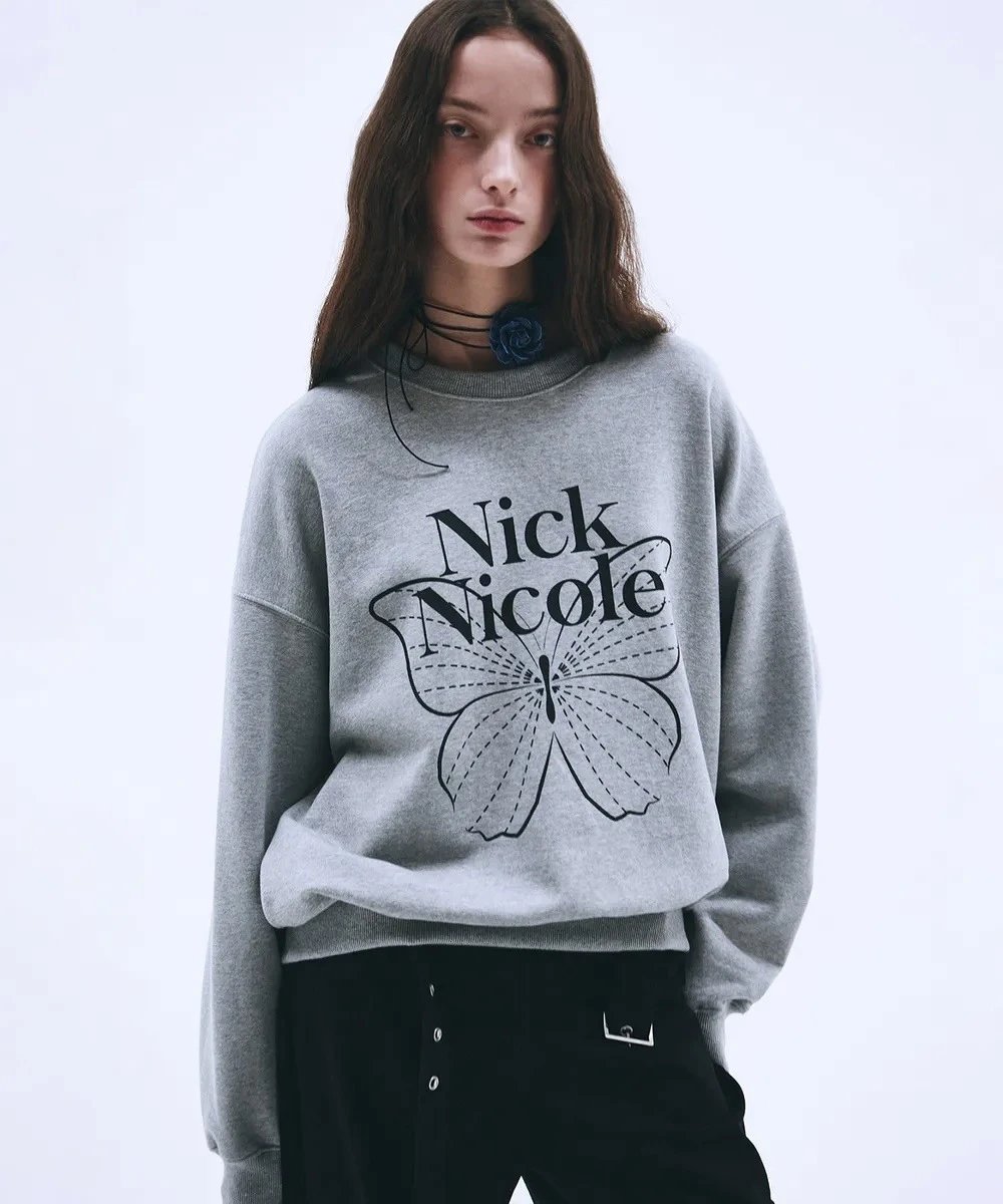 Nick Nicole Butterfly Graphic Sweatshirt Black - 48