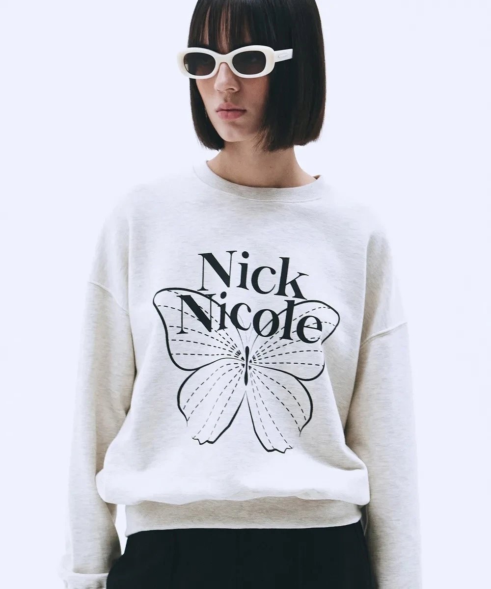 Nick Nicole Butterfly Graphic Sweatshirt Black - 44