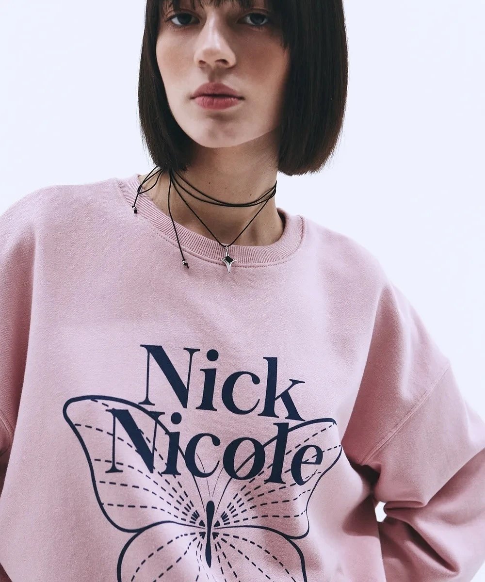 Nick Nicole Butterfly Graphic Sweatshirt Black - 50