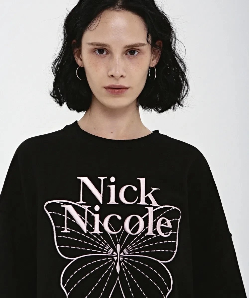 Nick Nicole Butterfly Graphic Sweatshirt Black - 86