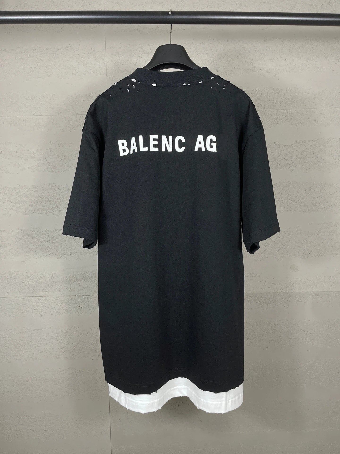 Balenciaga AG Distressed Oversized T-Shirt Black - 13