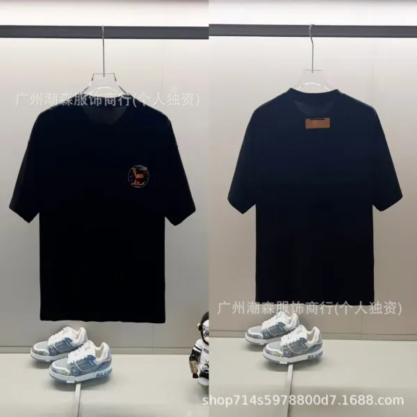 Louis Vuitton Monogram Circle Patch Black T-Shirt - 1