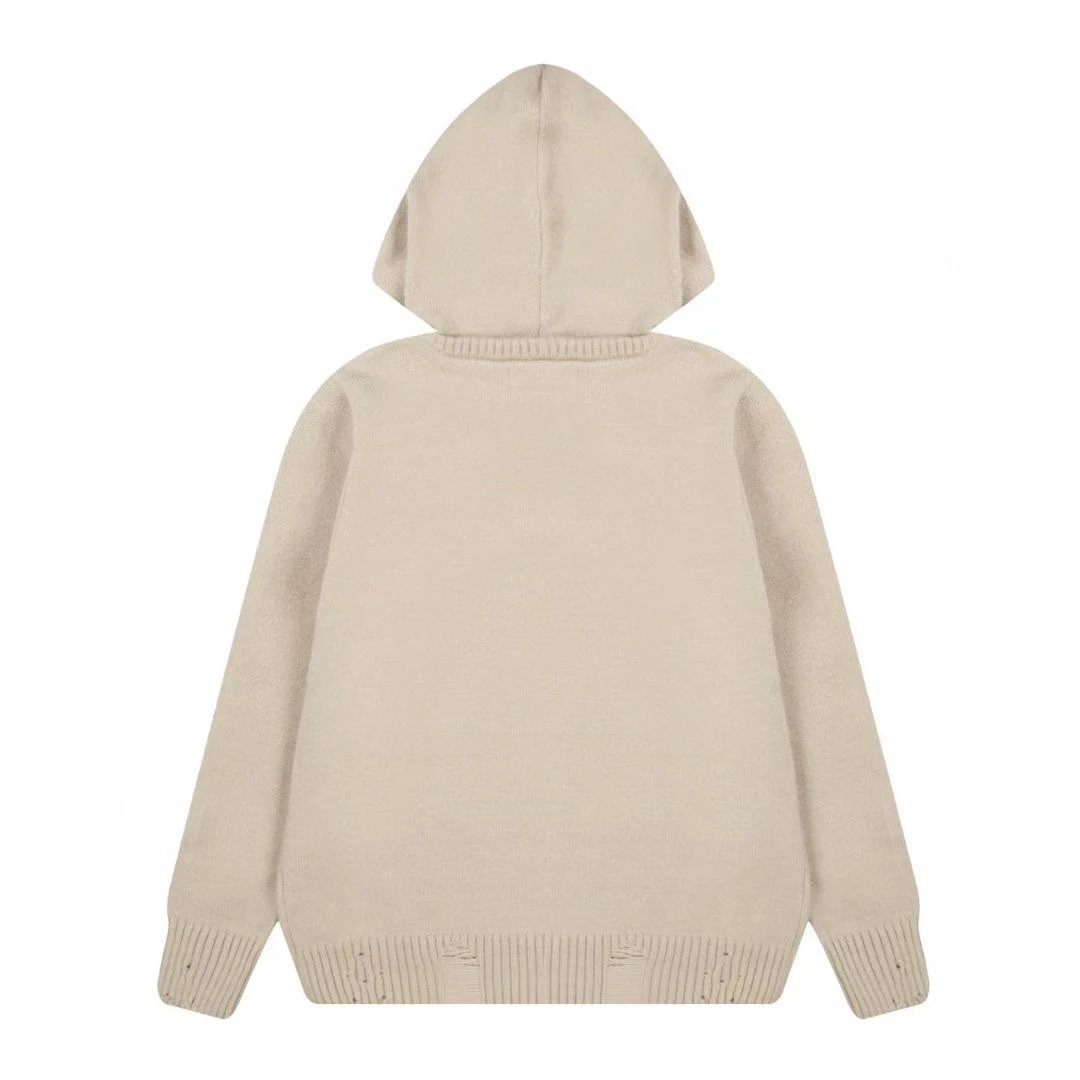 Matin Kim Logo Knit Hoodie Gray - 11