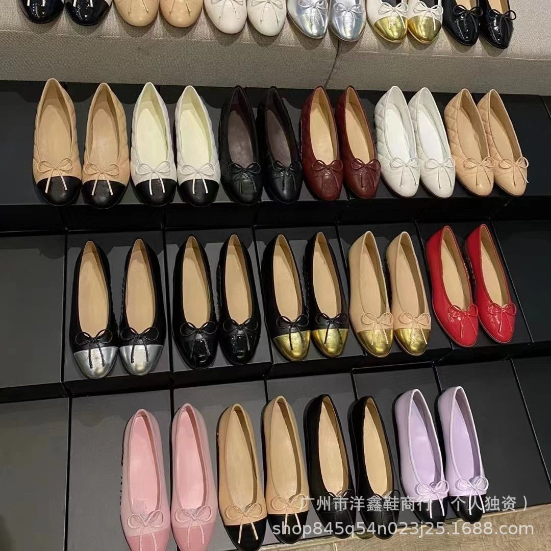 Unbranded Leather Shoes Cap-Toe Bow Ballet Flats image 2