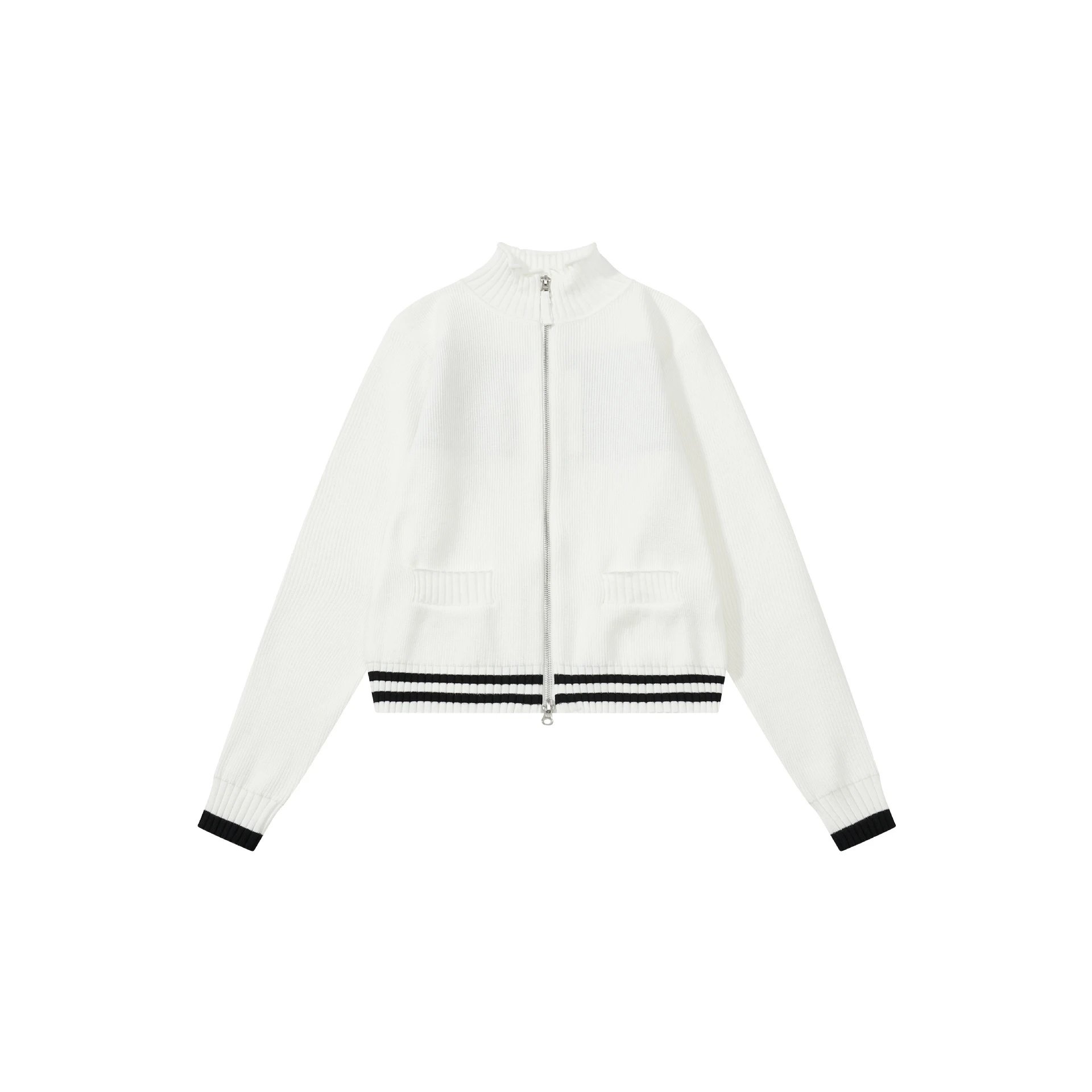 Matin Kim Logo Stripe Turtleneck Sweater Black - 8