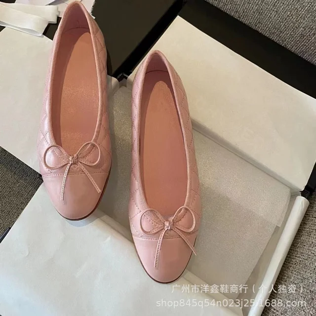 Unbranded Leather Shoes Cap-Toe Bow Ballet Flats product detail image 13
