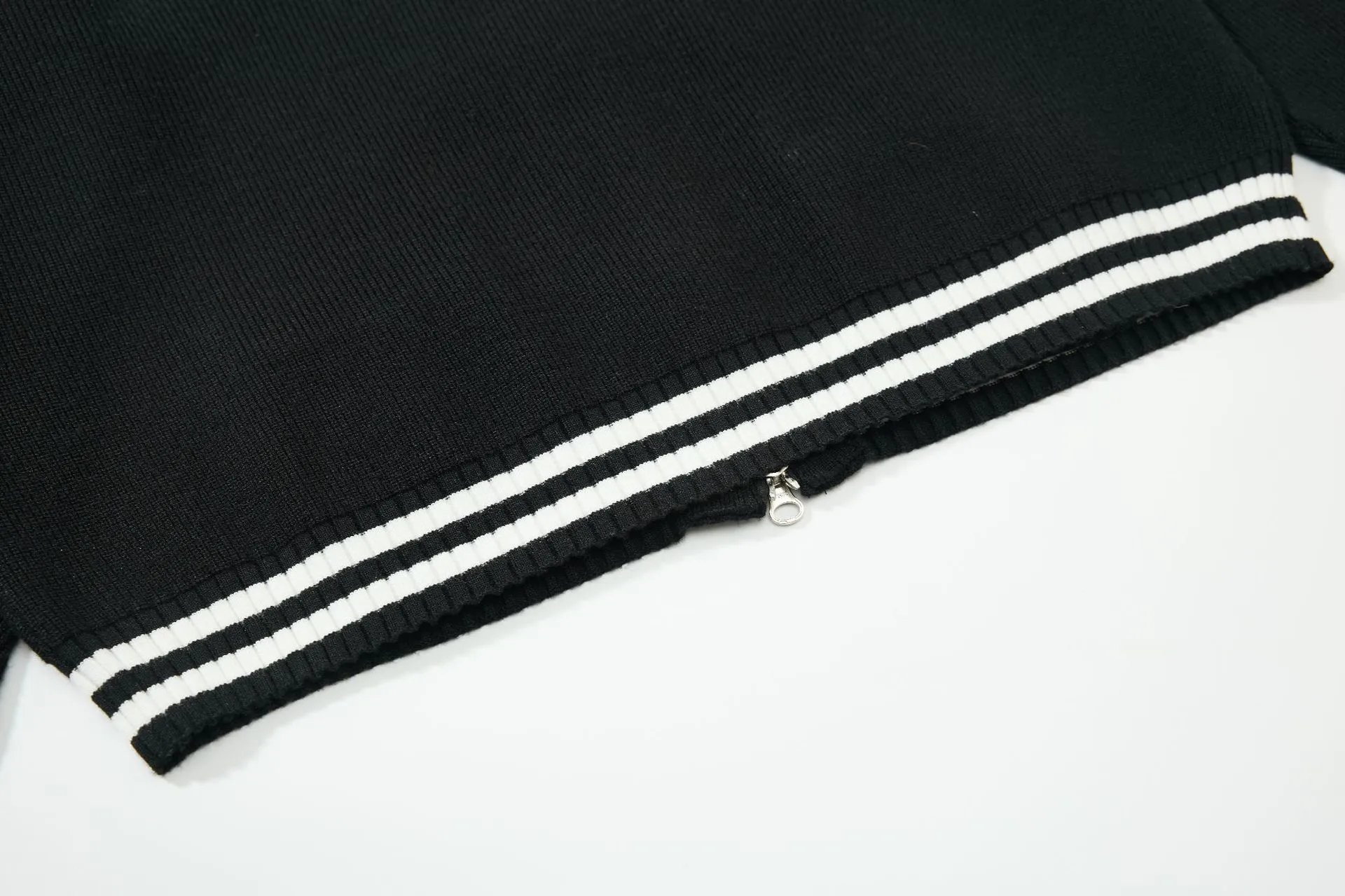 Matin Kim Logo Stripe Turtleneck Sweater Black - 30