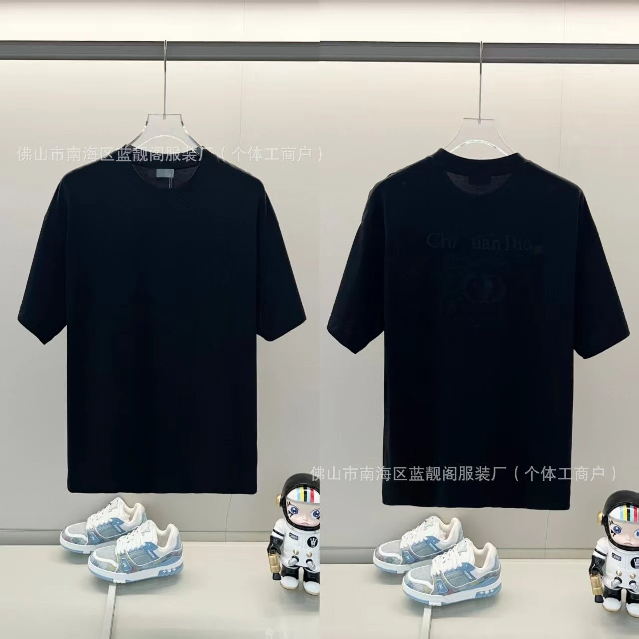 Dior Oblique Logo Black T-Shirt - 1