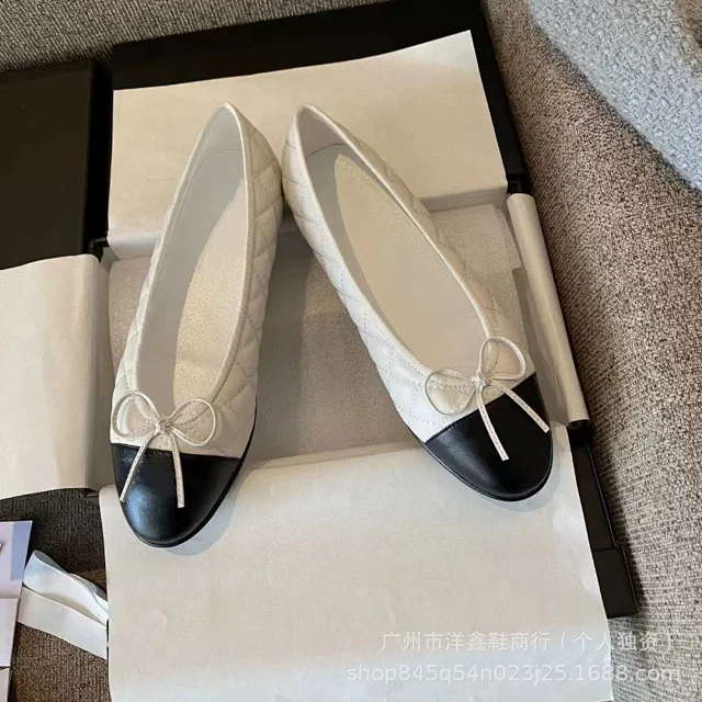 Unbranded Leather Shoes Cap-Toe Bow Ballet Flats product detail image 14
