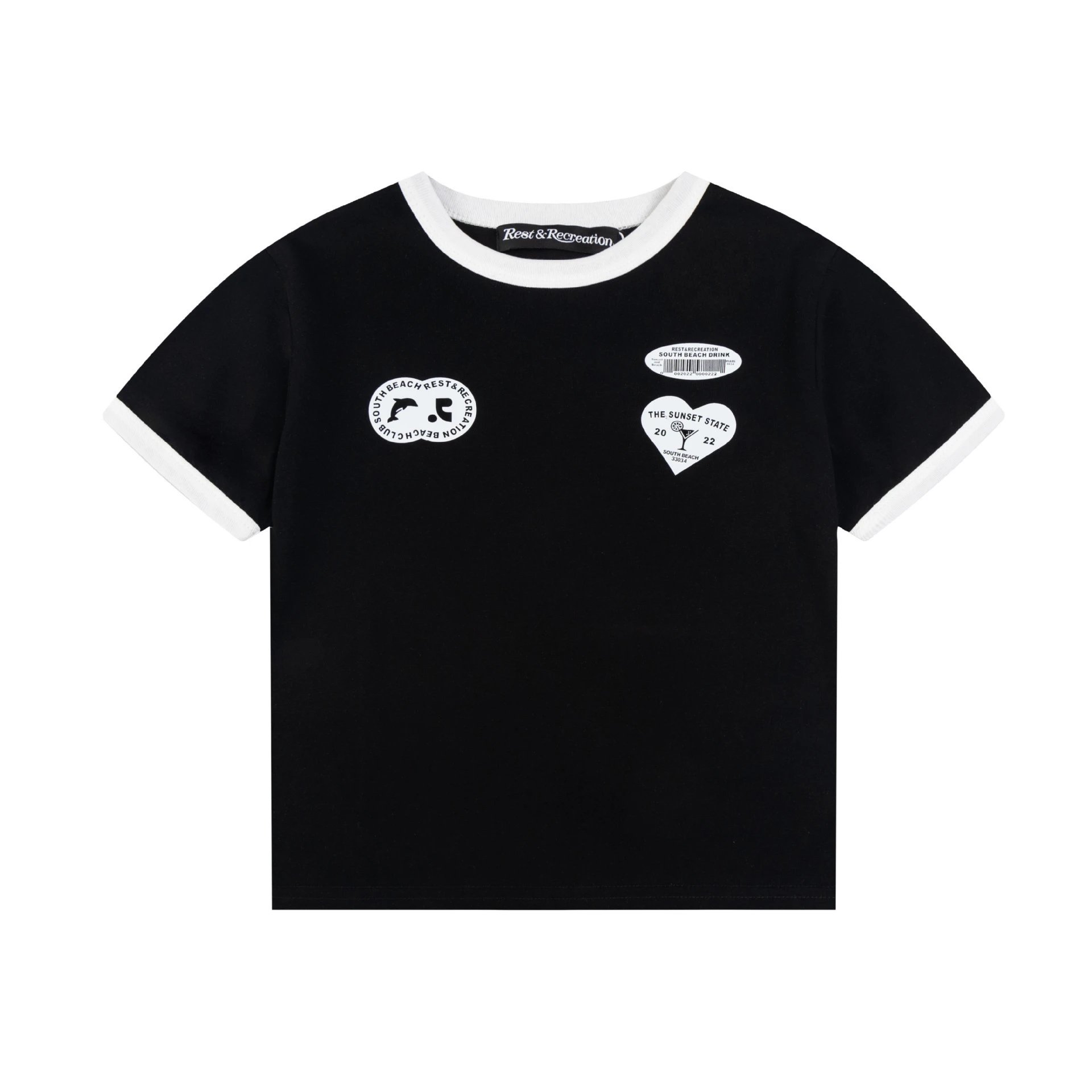 GRA 22 Stripe Graphic T-Shirt Black - 26