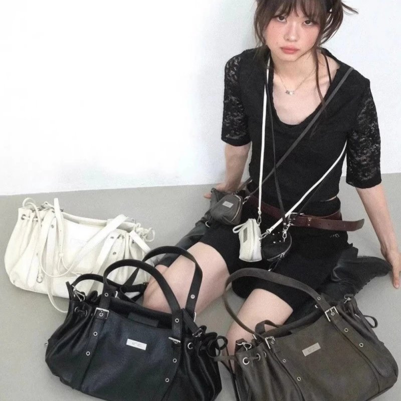 as"on Shoulder Bags Slouchy Motorcycle Bag image 5