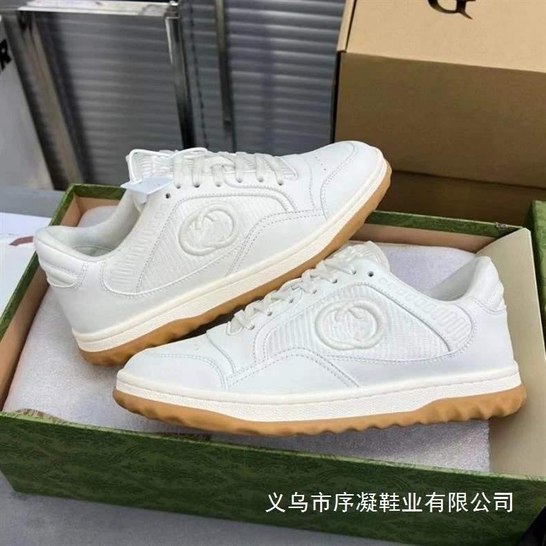 Gucci Rhyton Low White and Brown Leather Sneakers - 16