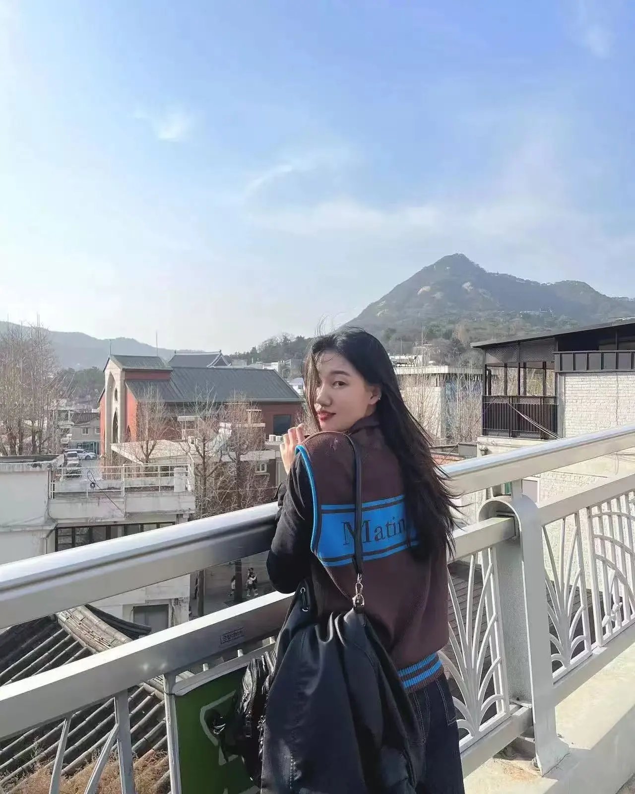 Matin Kim Logo Stripe Turtleneck Sweater Black - 61