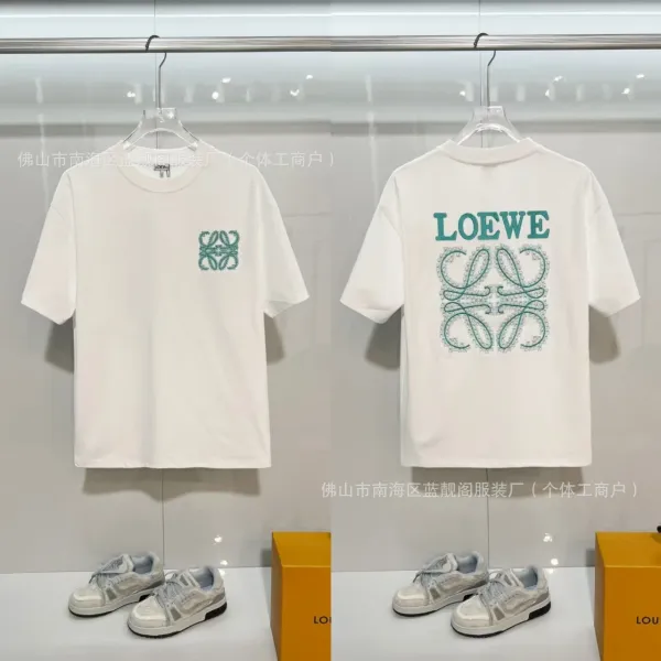 Loewe Anagram Embroidered T-Shirt White - 1