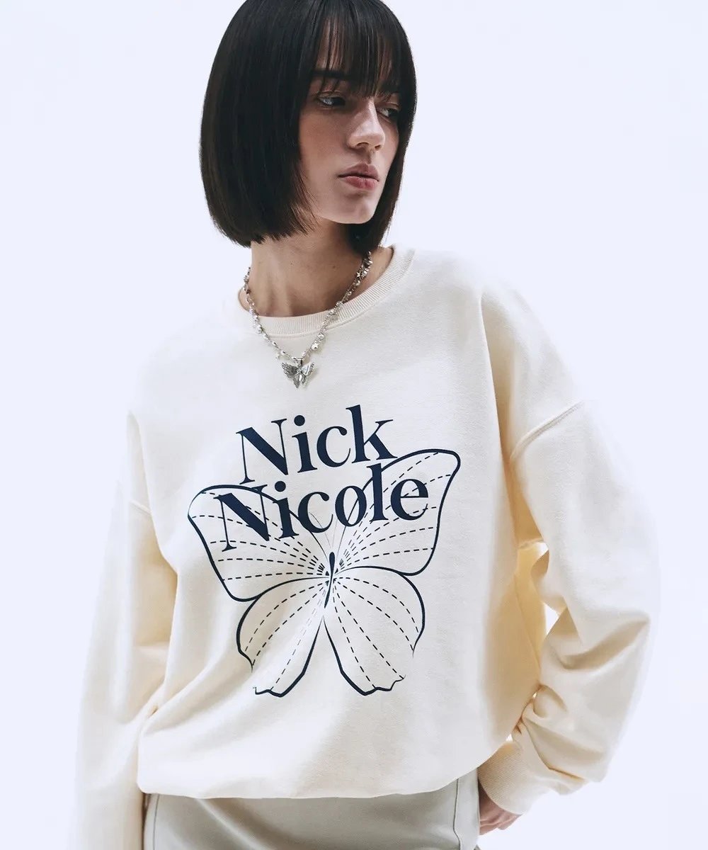 Nick Nicole Butterfly Graphic Sweatshirt Black - 35