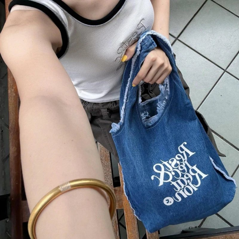 Rest & Recreation Shoulder Bags Denim Logo Bag image 3