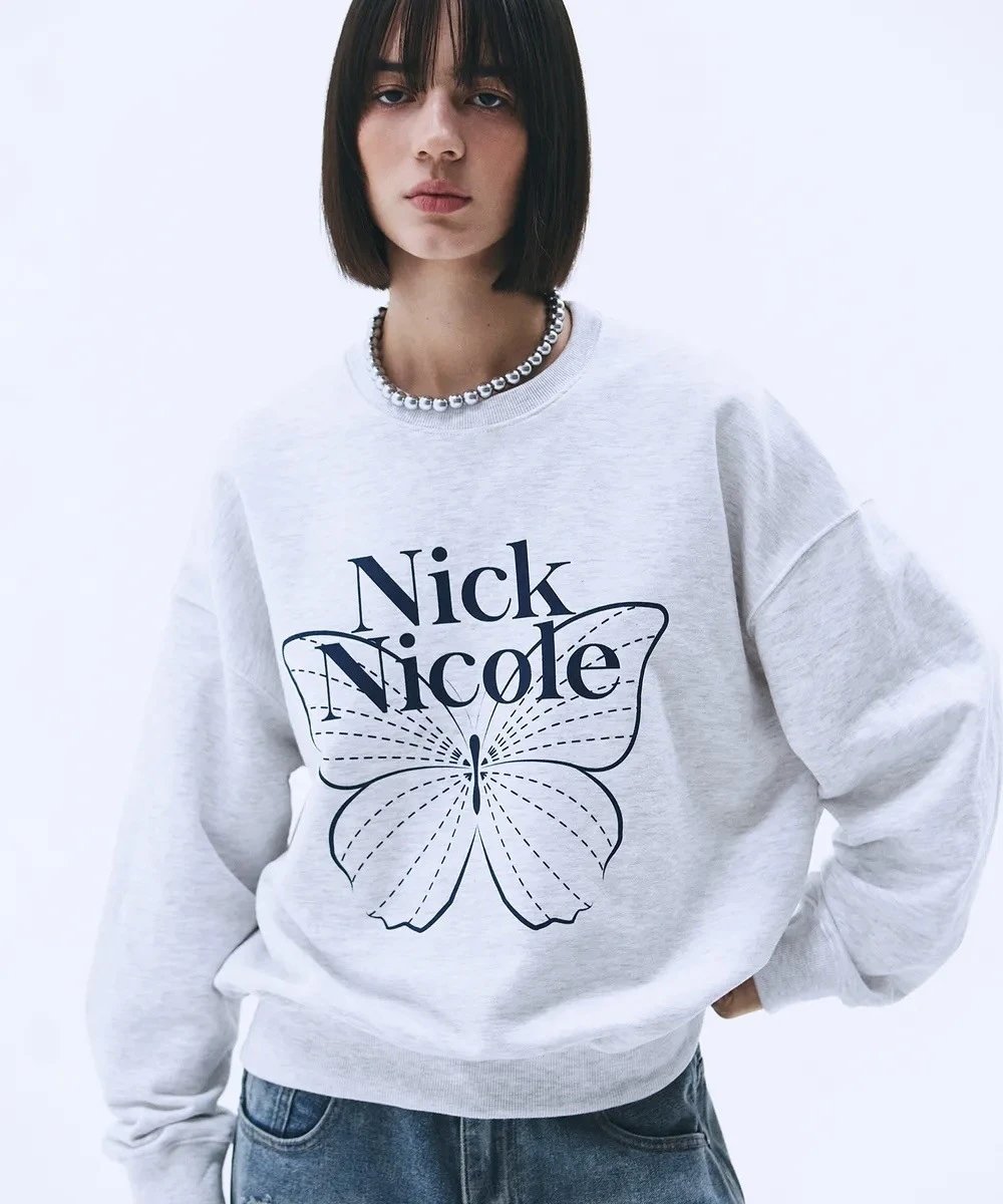 Nick Nicole Butterfly Graphic Sweatshirt Black - 41