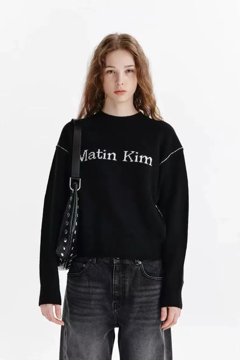 Matin Kim Embroidered Cropped Sweater Off-White - 58