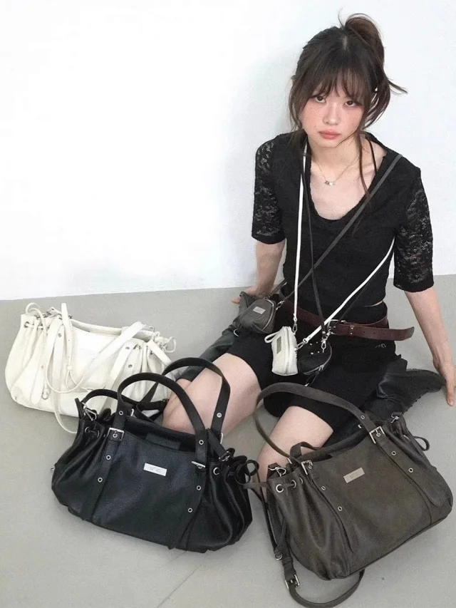 as"on Shoulder Bags Slouchy Motorcycle Bag product detail image 65