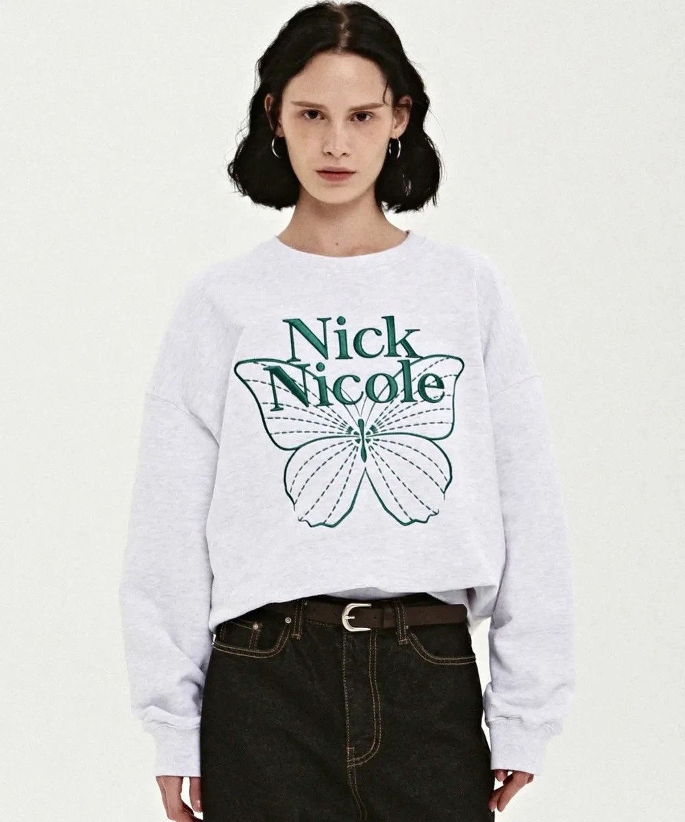 Nick Nicole Butterfly Graphic Sweatshirt Black - 76
