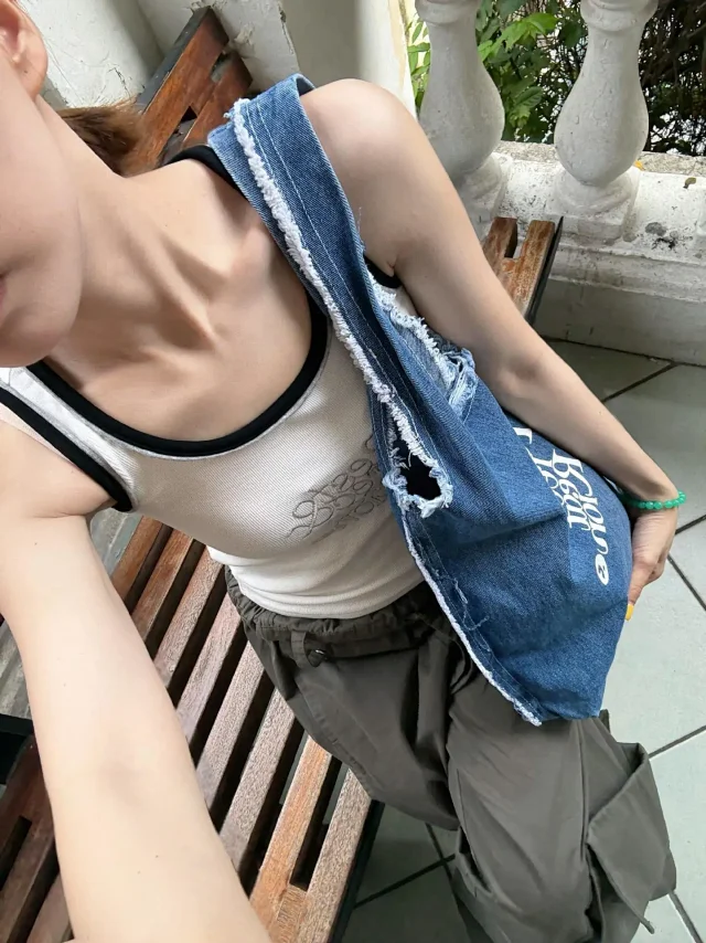 Rest & Recreation Shoulder Bags Denim Logo Bag product detail image 16