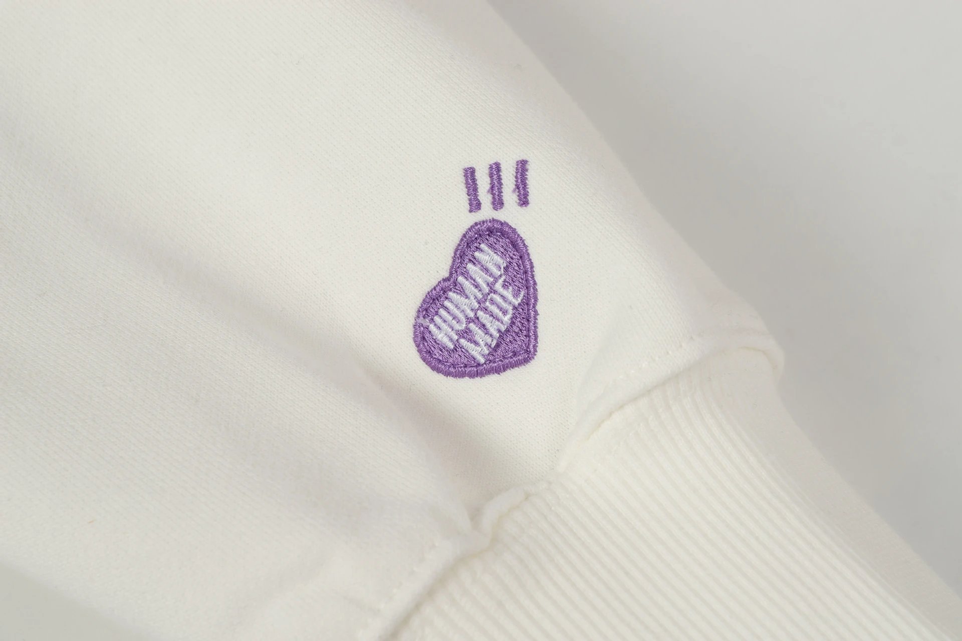 Human Made Heart Logo Hoodie Off-White - 13
