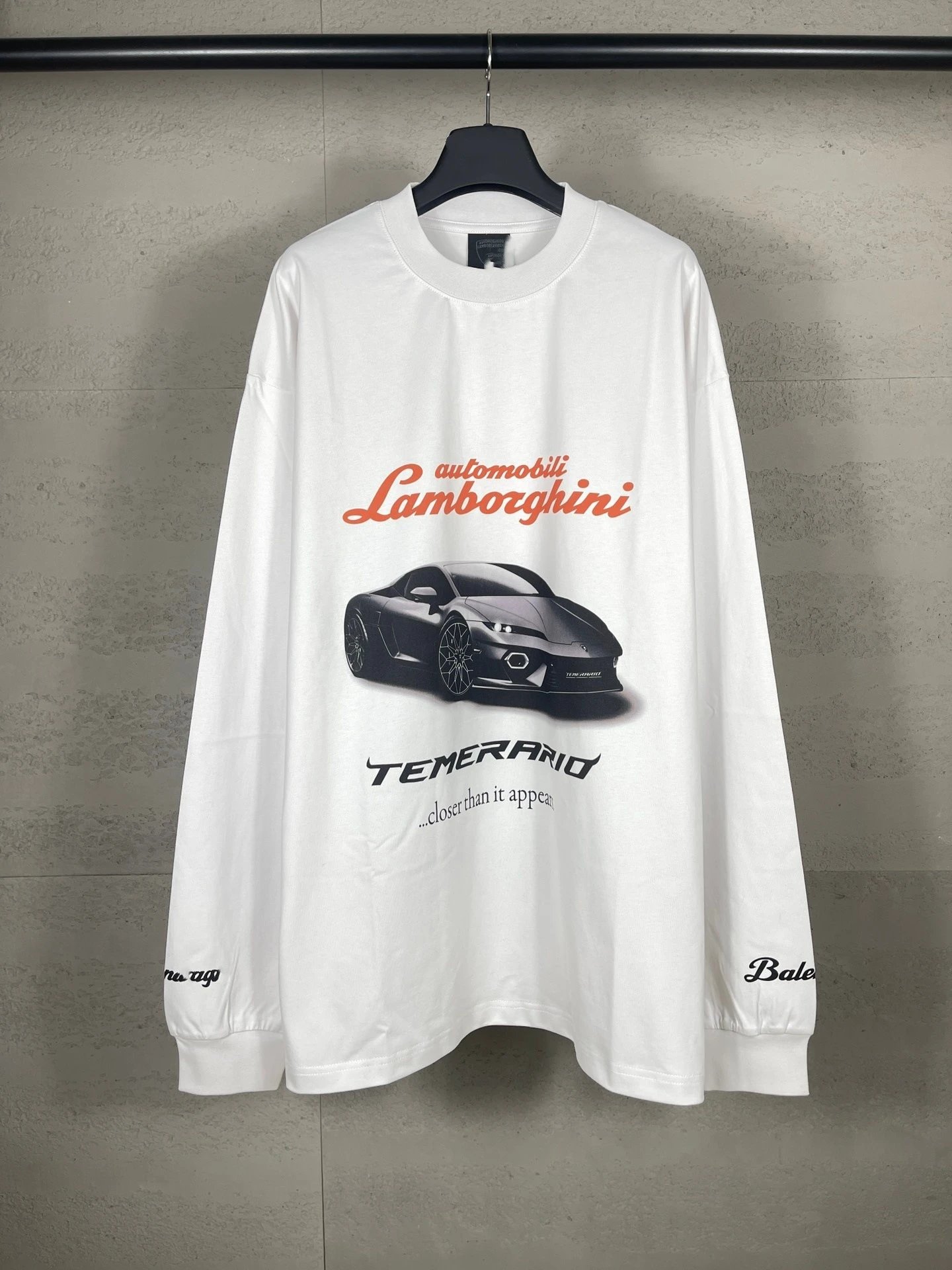 Balenciaga Wheel Print Long-Sleeve T-Shirt Black - 6
