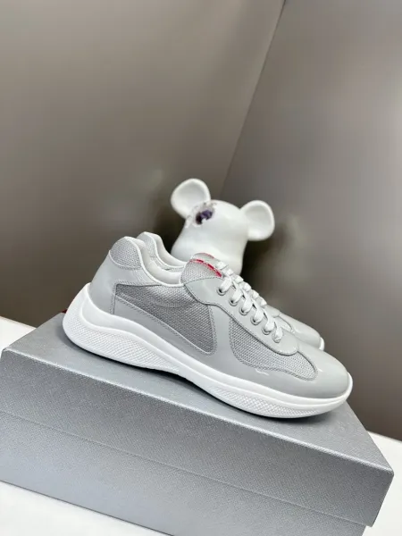 Prada Re-Nylon Runner Silver Gray Sneakers - 1