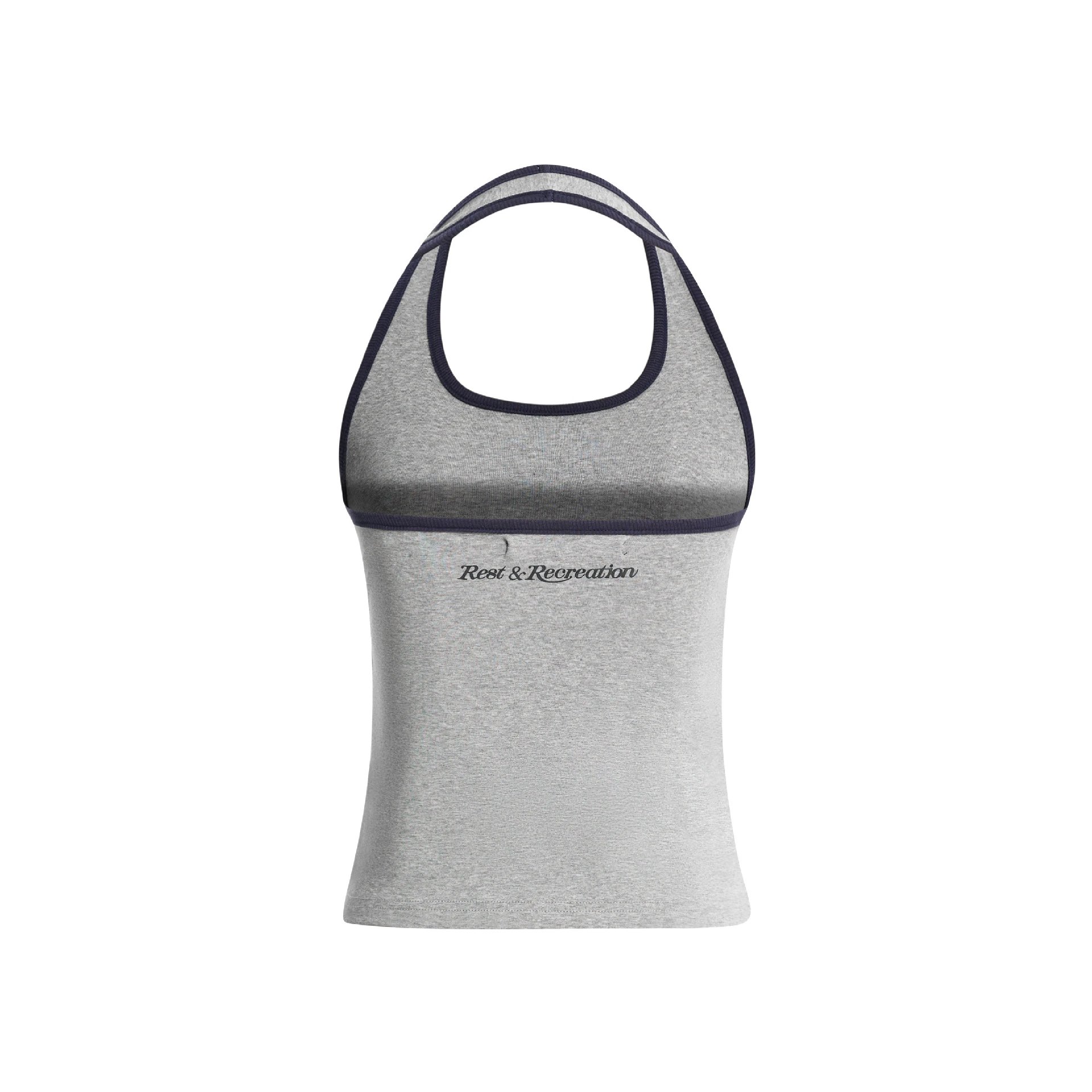 GRA Halter Neck Tank Top Gray - 6