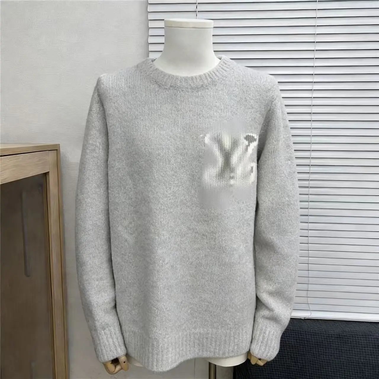 Gallery Dept. Distressed Logo Knit Sweater White - 5