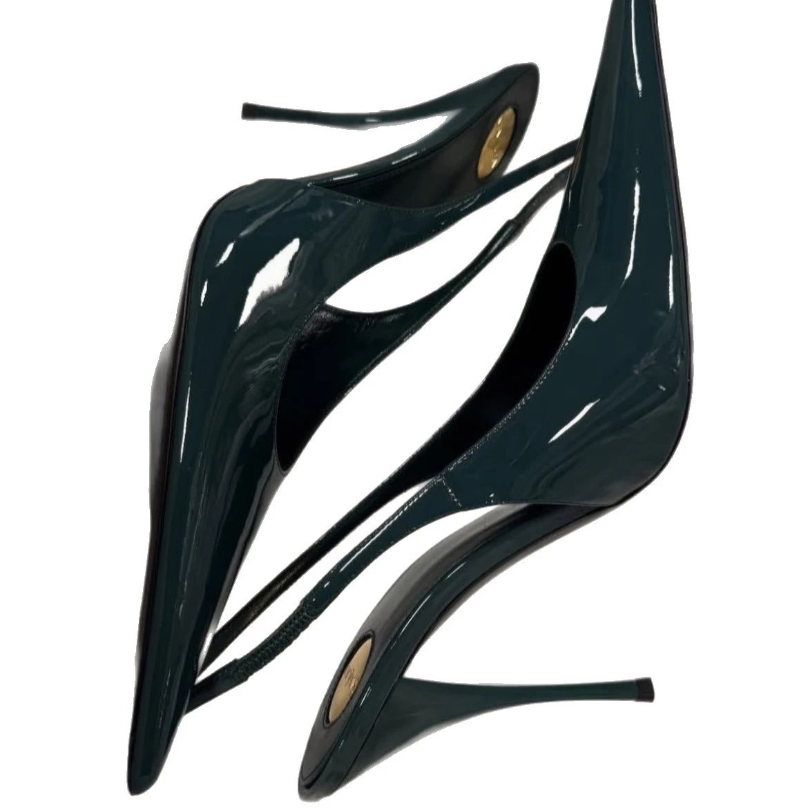 Unbranded High Heels Patent Pointed-Toe Slingback Stiletto image 5