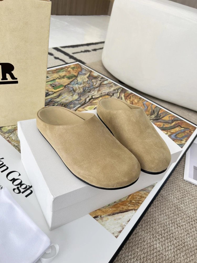 R Brand Wool-Blend Mule Slippers Charcoal Gray Slippers - 4