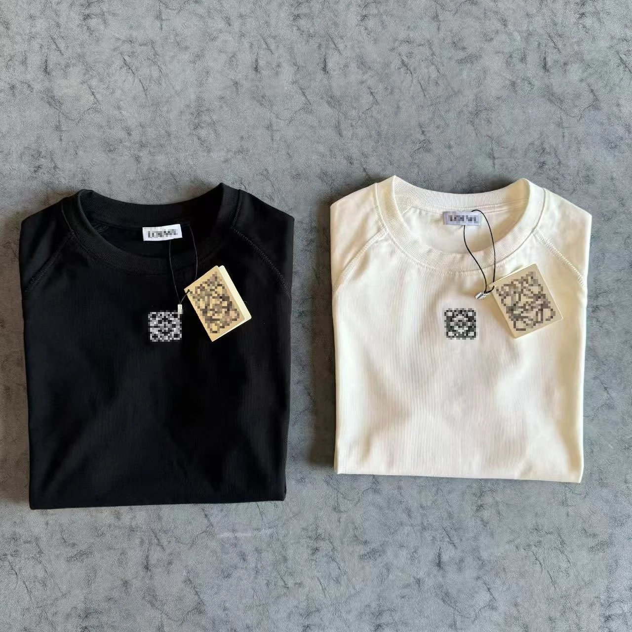 Loewe Anagram Logo Ribbed T-Shirt Beige T-Shirt - 4