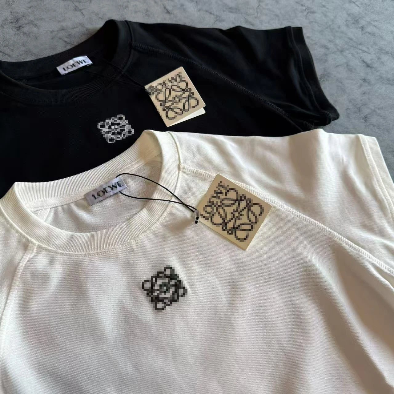 Loewe Anagram Logo Ribbed T-Shirt Beige T-Shirt - 12